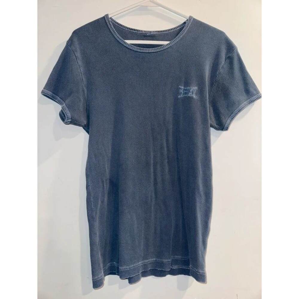 Women’s Ribbed Blue Everlast Short Sleeve Shirt-Size L